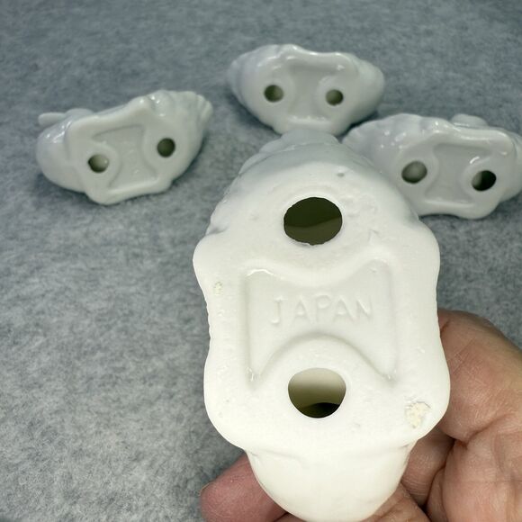 Set Of 4 Vtg Japan 1984 White Duck Porcelain Napkin Rings w/Original Box - Picture 4 of 8